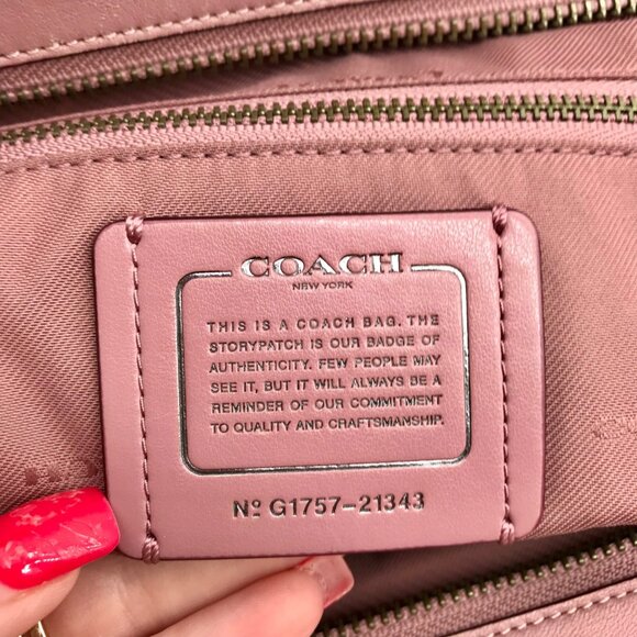 Coach Purple Pebbled Leather Grace Satchel Bag 21343 - Picture 11 of 11